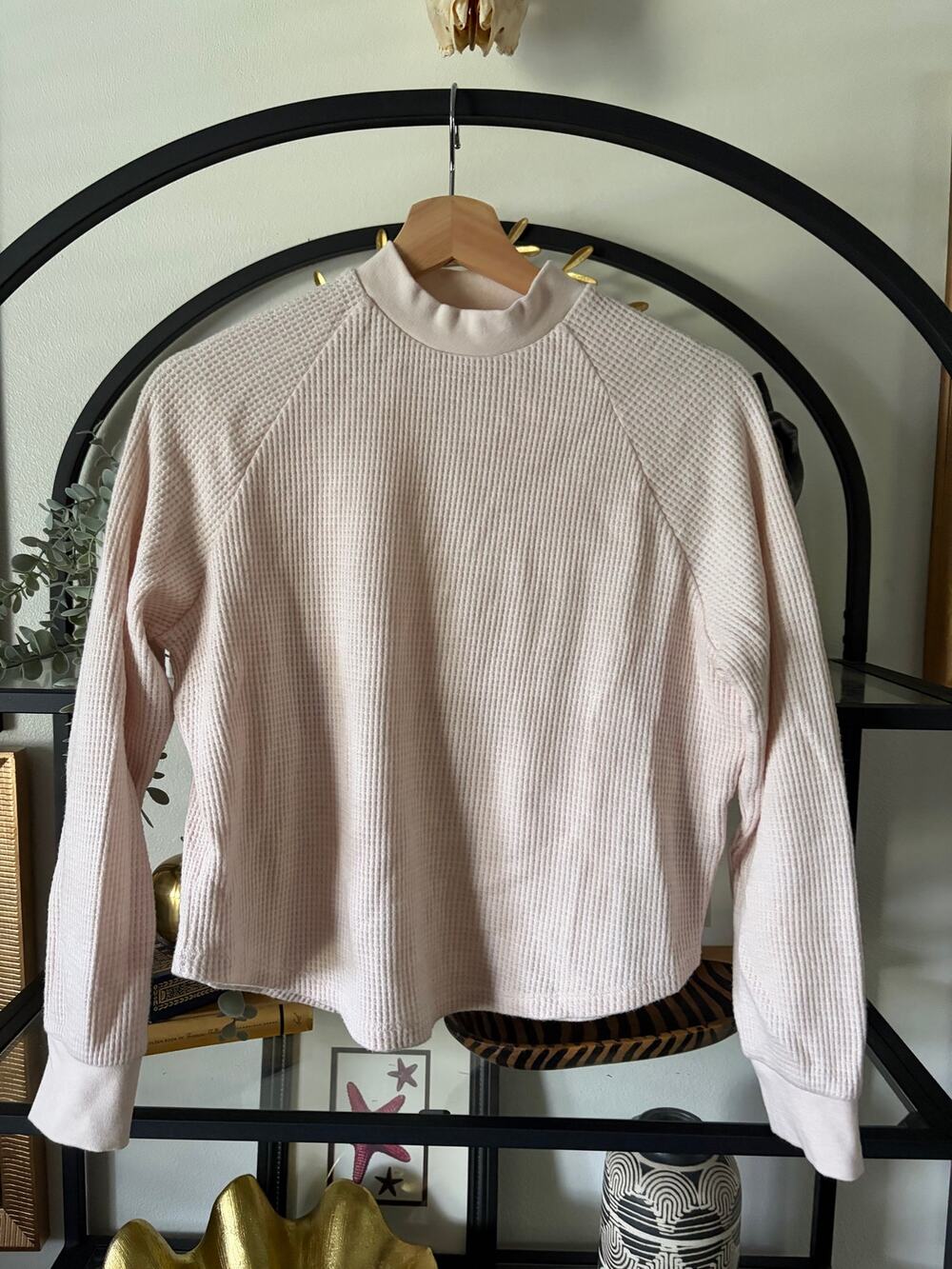 Madewell Waffle Knit Long Sleeve Crewneck Tee Women S Winter White